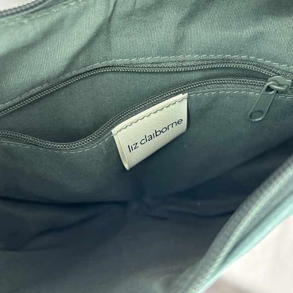 Liz Claiborne blue leather handbag - Picture 3 of 4